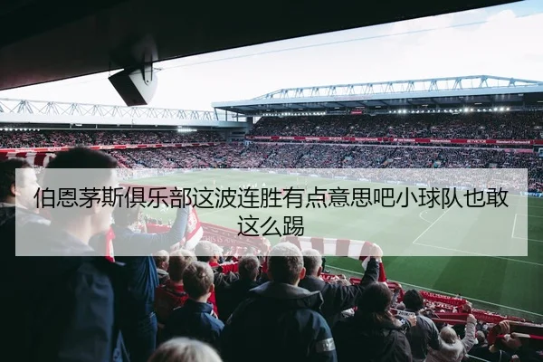伯恩茅斯俱乐部这波连胜有点意思吧小球队也敢这么踢